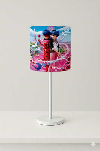 اباژور رومیزی دخترانه مخمل طرح دختر کفشدوزکی