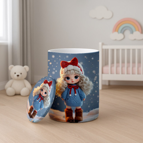 باکس وسایل دخترانه طرح دختر زمستونی