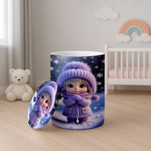 باکس وسایل دخترانه طرح دختر زمستونی