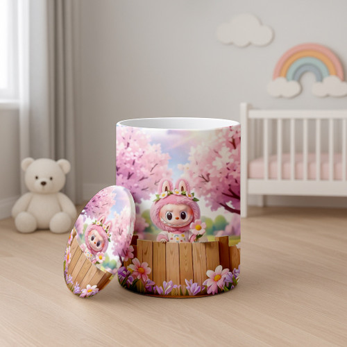 باکس وسایل دخترانه طرح لبوبو و گل