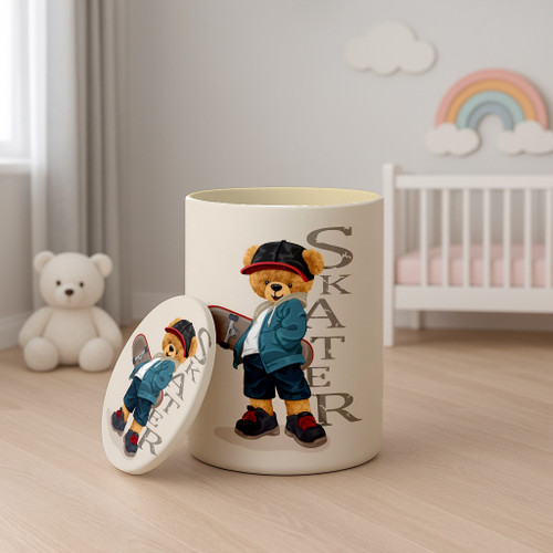 باکس وسایل پسرانه طرح تدی اسکیت سوار