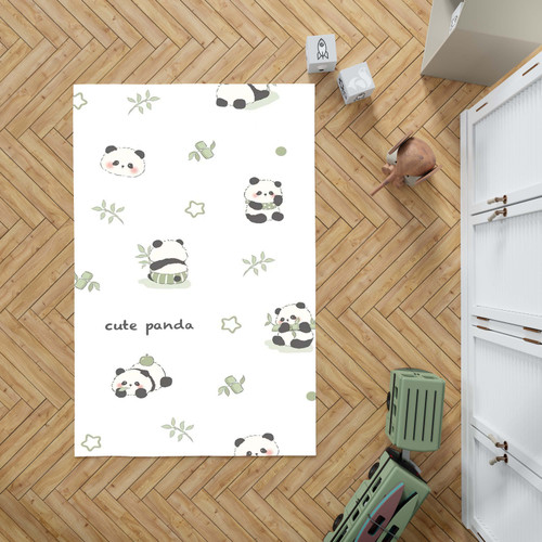 فرشینه مینیمال کودکانه مخمل طرح پاندا