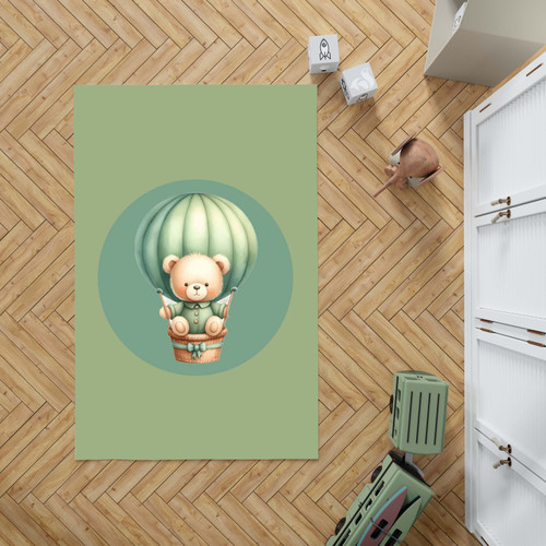 فرشینه پسرانه تدی بالن سبز