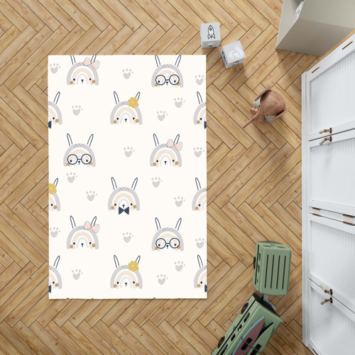 فرشینه دخترانه رنگین کمان پونی