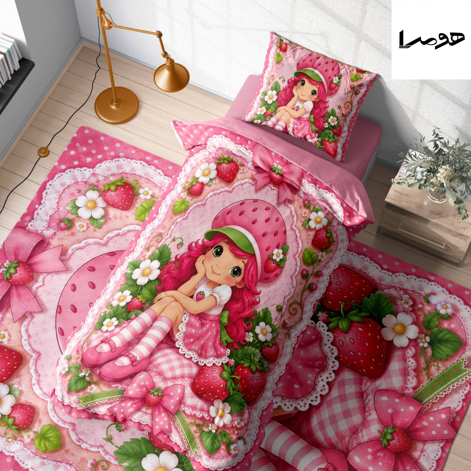 روتختی دخترانه طرح  توت فرنگی کوچولو