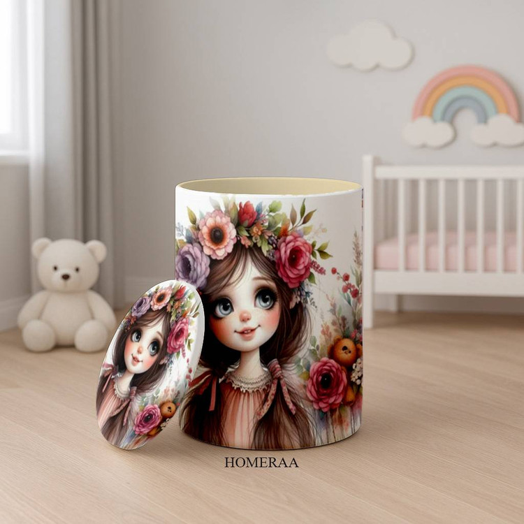 باکس وسایل دخترانه طرح دختر و گل